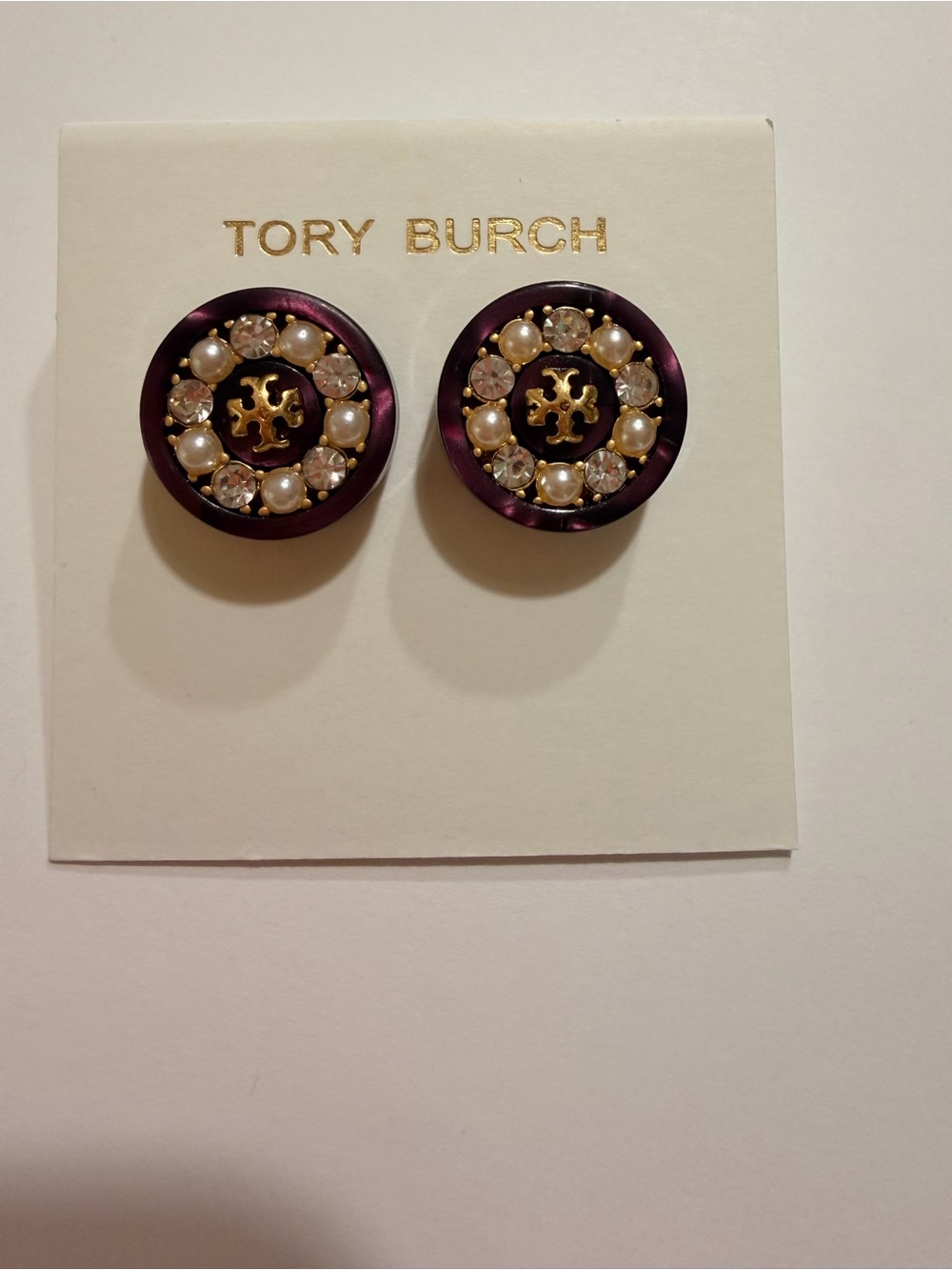 NWOT Tory Burch Roxanne Small Button Stud Earrings - Picture 4 of 7